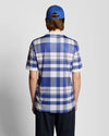 LYLE & SCOTT Tartan Football Shirt | Now Blue