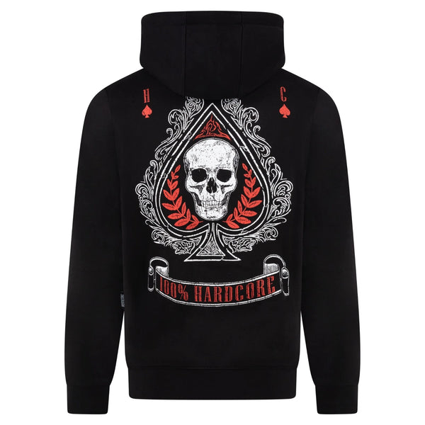 100% HARDCORE Zip Hoodie "Ace Of Spades" | Black