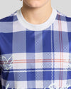LYLE & SCOTT Tartan Football Shirt | Now Blue