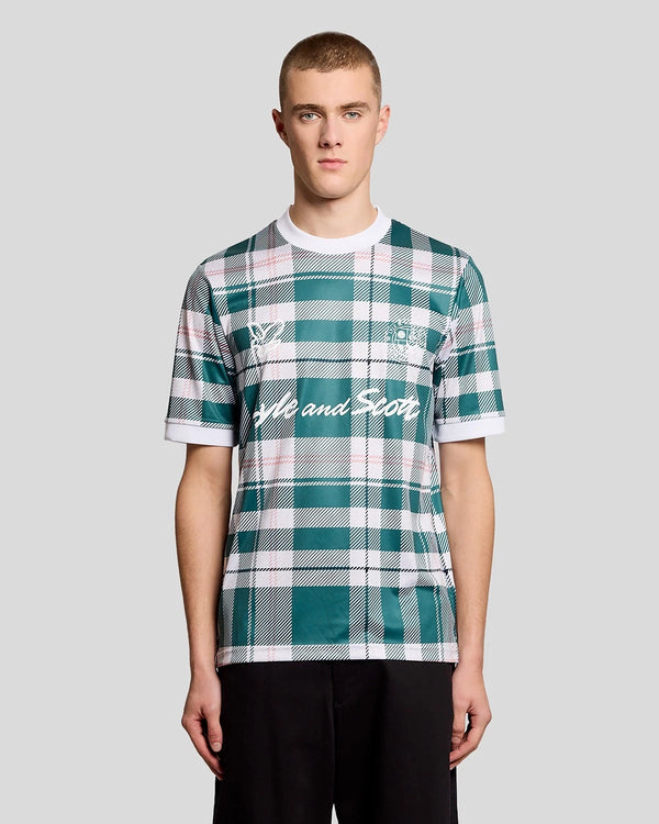 LYLE & SCOTT Tartan Football Shirt | Everglade
