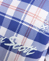 LYLE & SCOTT Tartan Football Shirt | Now Blue