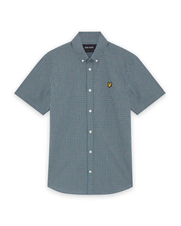 LYLE & SCOTT Fine Check Short Sleeve Shirt | Denim Jeans