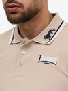 LONSDALE LONDON Herren Poloshirt "Lion" | Sand
