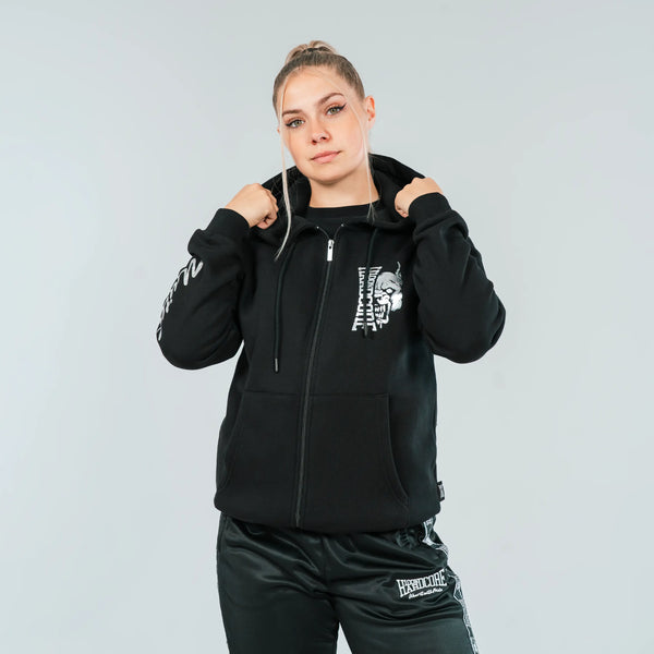 100% HARDCORE Herren Zip Hoodie "BR Silver" | Black