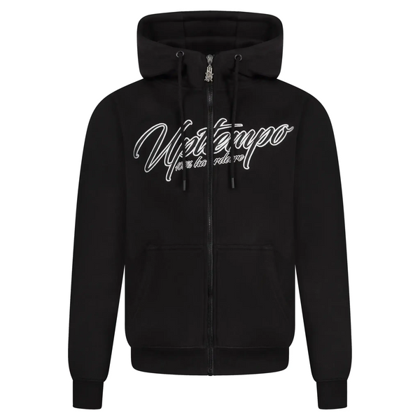 UPTEMPO Zip Hoodie "Big Signature" | Black