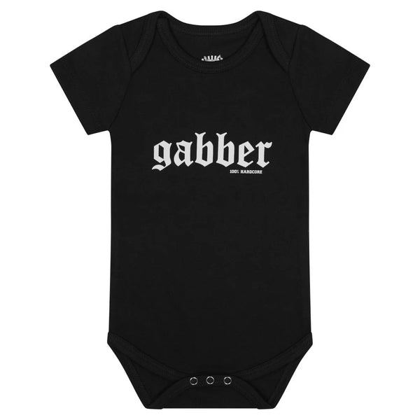 100% HARDCORE Baby Romper "Gabber" | Black | 0-12 Monate
