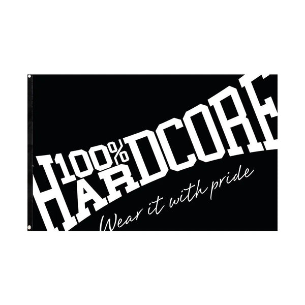 100% HARDCORE Banner "Tilted Essential" | Black/White