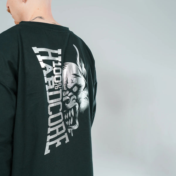 100% HARDCORE LS T-Shirt "BR Silber" | Black