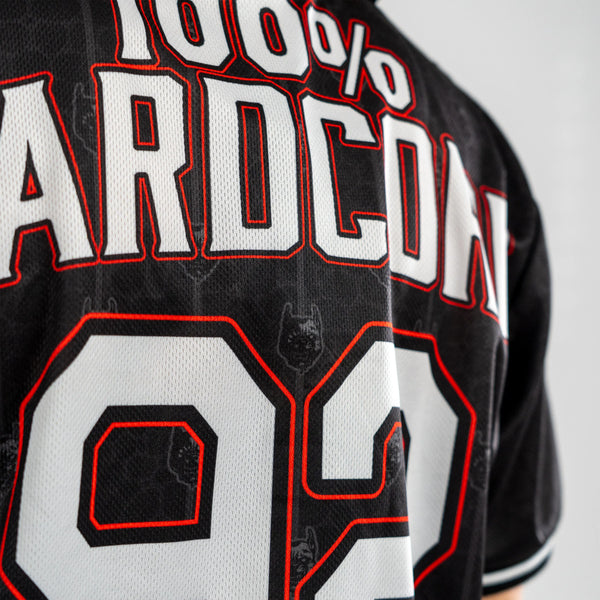 100% HARDCORE Soccer T-Shirt "92" | Black