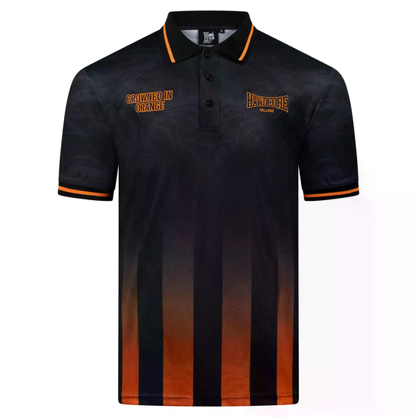 100% HARDCORE Herren Soccershirt "Crowned" | Black / Orange