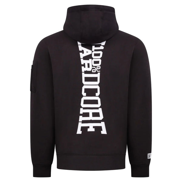 100% HARDCORE Zip Hoodie "Vertical" | Black