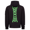 100% HARDCORE Zip Hoody "Vertical" | Black | Green