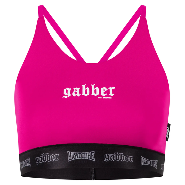 100% HARDCORE Frauen Sport Top "Gabber" | Pink