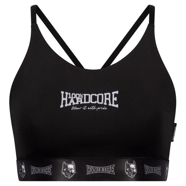 100% HARDCORE Damen Sport Top "Taping" | Black