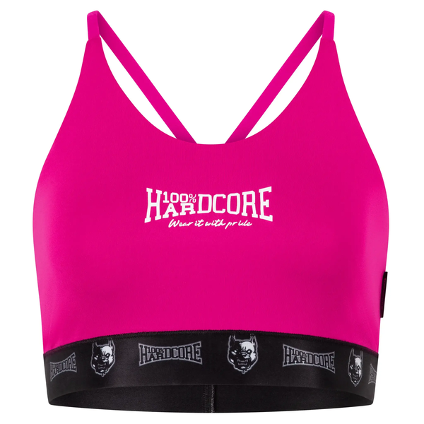 100% HARDCORE Frauen Sport Top "Taping" | Pink