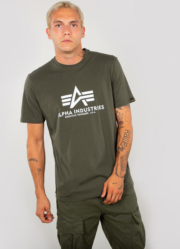 ALPHA INDUSTRIES Basic T-Shirt | Dark Olive
