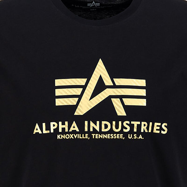 ALPHA INDUSTRIES Basic T Carbon | Black / Gold