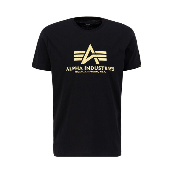 ALPHA INDUSTRIES Basic T Carbon | Black / Gold