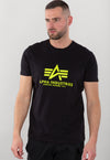 ALPHA INDUSTRIES Basic T |Black / Neon Yellow