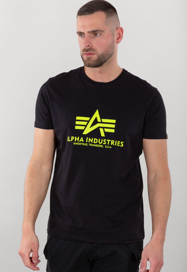 ALPHA INDUSTRIES Basic T |Black / Neon Yellow