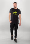 ALPHA INDUSTRIES Basic T |Black / Neon Yellow