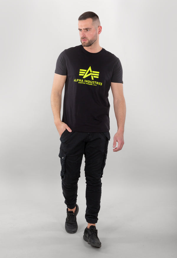 ALPHA INDUSTRIES Basic T |Black / Neon Yellow
