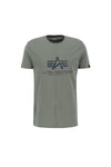 ALPHA INDUSTRIES Basic T-Shirt | Vintage Green / Rainbow Reflective