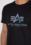 ALPHA INDUSTRIES Basic T Rainbow Reflective |Black