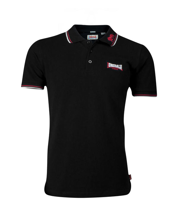 LONSDALE Piqué Poloshirt "Lion" | Black