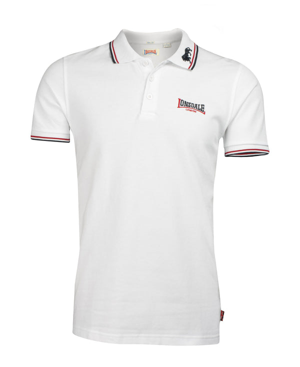 LONSDALE Polo Shirt "Lion" | White