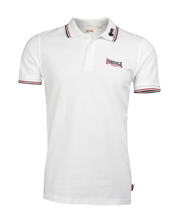 LONSDALE Polo Shirt "Lion" | White