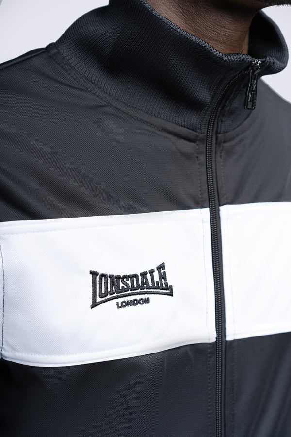 LONSDALE Trainingsjacke "Alnwick" | Black / White