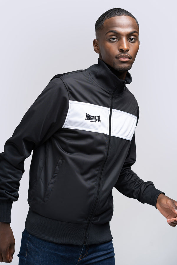 LONSDALE Trainingsjacke "Alnwick" | Black / White