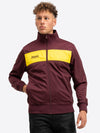 LONSDALE Trainingsjacke "Alnwick" | Oxblood / Yellow