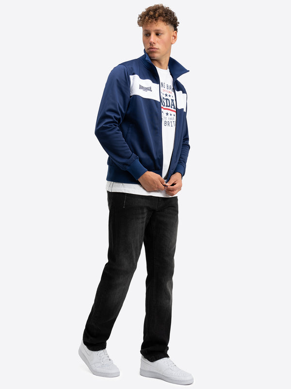 LONSDALE Trainingsjacke "Alnwick" | Navy / White