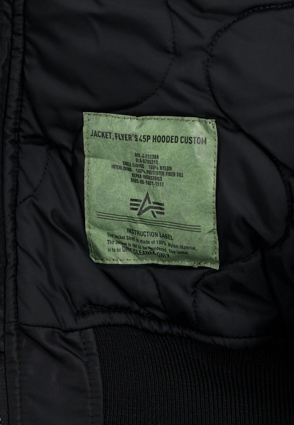 ALPHA INDUSTRIES 45 P Hooded Custom | Black Reflektiv