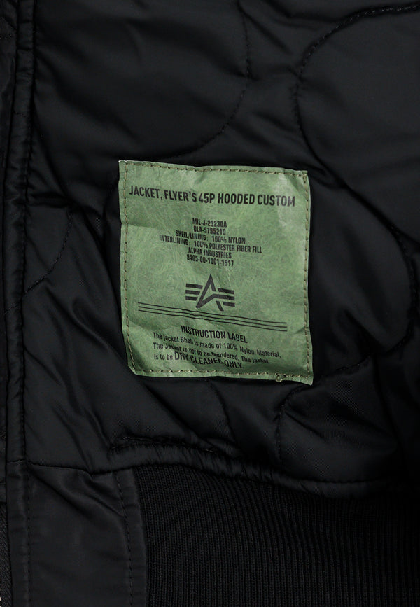 ALPHA INDUSTRIES 45 P Hooded Custom | Black Reflektiv