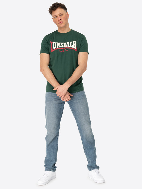 LONSDALE Herren T-Shirt "Two Tone" | Bottle Green
