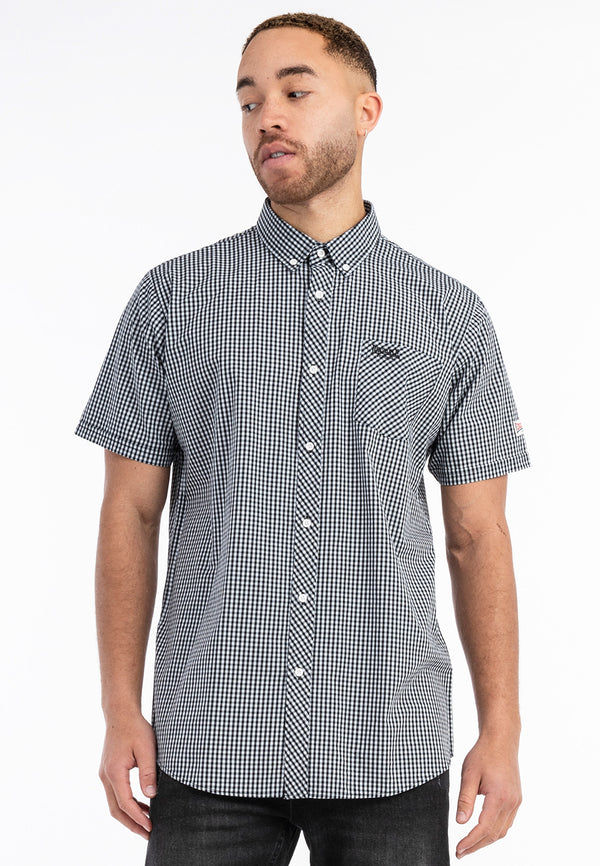 LONSDALE Hemd "Brixworth" | Black / White