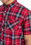 LONSDALE Hemd "Brixworth" | Red / Dark Navy