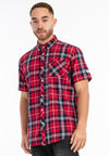 LONSDALE Hemd "Brixworth" | Red / Dark Navy