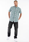 LONSDALE Hemd "Brixworth" | Green / White
