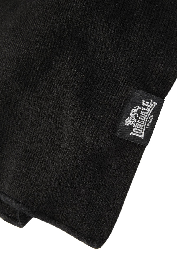 LONSDALE Set "Leafield" - Schal & Mütze | Black