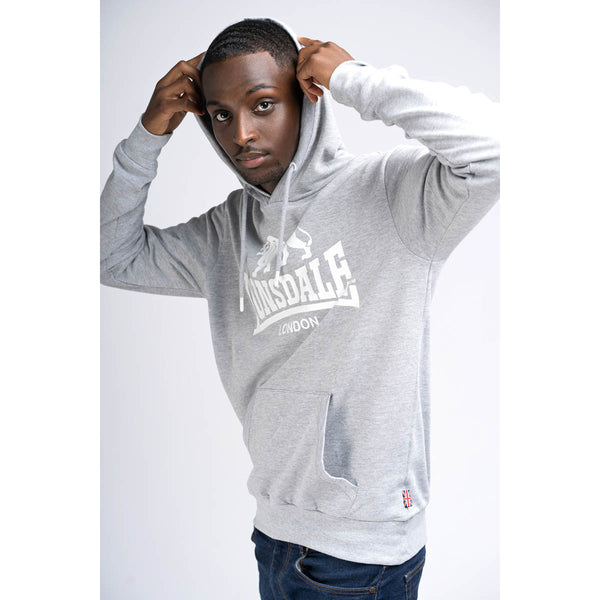 LONSDALE Hoodie "Fremington" | Marl Grey