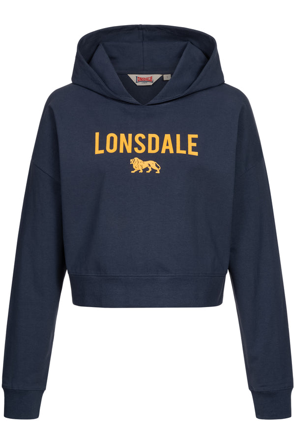 LONSDALE Ladies Hoodie "Queenscliff" | Navy/Orange