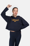 LONSDALE Ladies Hoodie "Queenscliff" | Navy/Orange