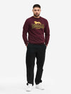 LONSDALE Sweatshirt "Lawins" | Oxblood