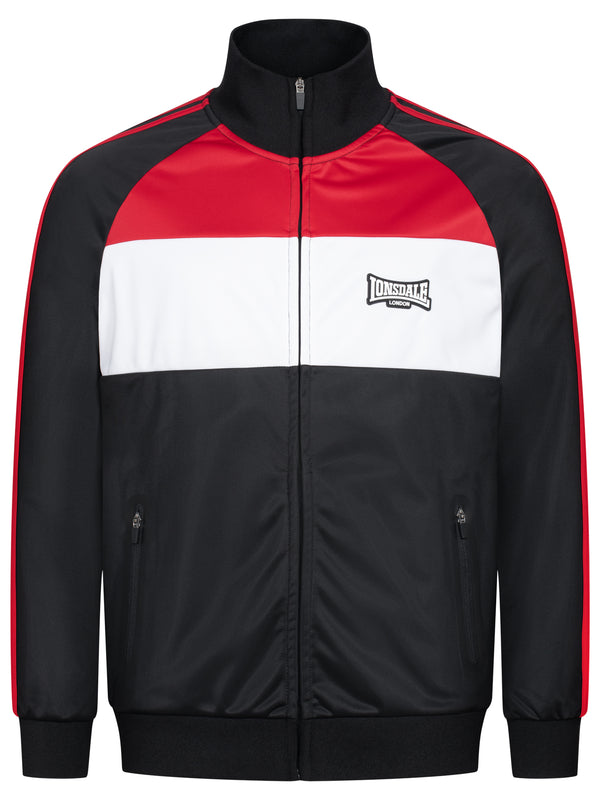 LONSDALE Trainingsjacke "Bracklesham" | Black/Red/White
