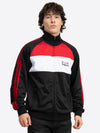 LONSDALE Trainingsjacke "Bracklesham" | Black/Red/White