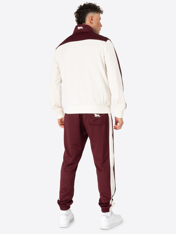 LONSDALE Herren Trainingsanzug "Holmbury" | White/Red